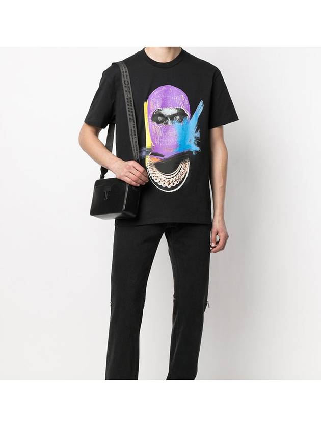 Mask On Paint Short Sleeve T-Shirt Black - IH NOM UH NIT - BALAAN 7