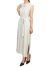 Megaton Belt Sleeveless Long Dress Grey - MAX MARA - BALAAN 5