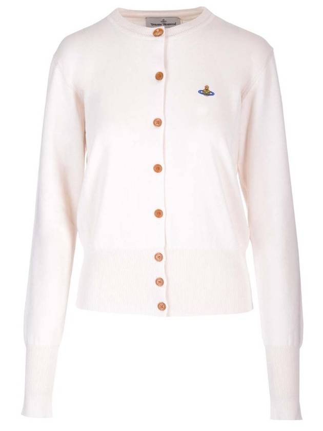 Bea Logo Cardigan Cream - VIVIENNE WESTWOOD - BALAAN 1