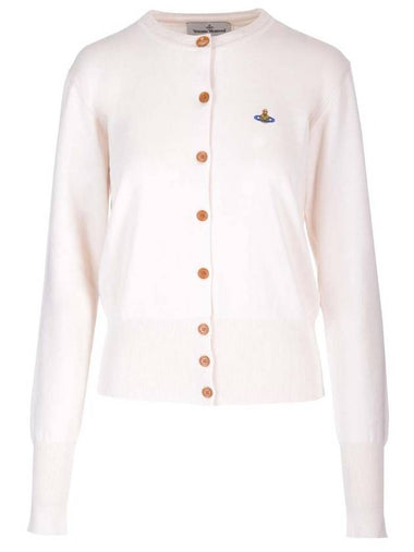 Bea Logo Cardigan Cream - VIVIENNE WESTWOOD - BALAAN 1