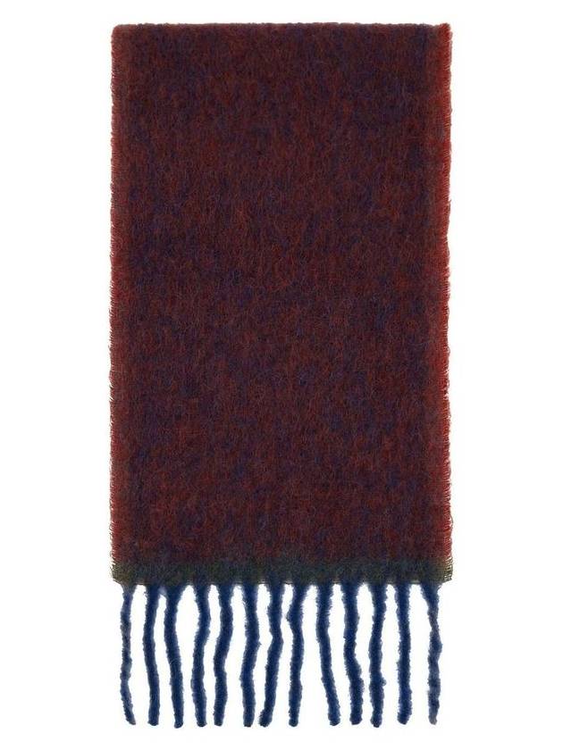 [ACNE STUDIOS] MOHAIR WOOL SCARF FRINGE FN-UX-SCAR000328 AUBERGINE BLUE - ACNE STUDIOS - BALAAN 2