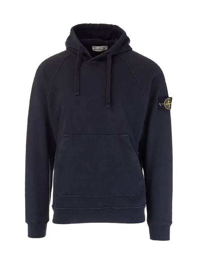 Men's Wappen Patch Sweat Hoodie Navy - STONE ISLAND - BALAAN 3