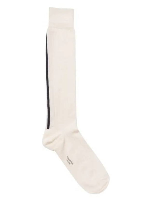 Ribbed Merino Stripe Over the Calf Socks FAS163A - THOM BROWNE - BALAAN 2