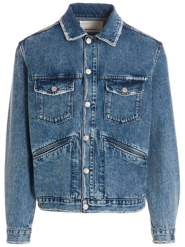 Django Back Logo Jacket Blue - ISABEL MARANT - BALAAN 3