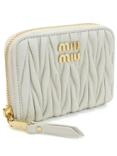 Matelasse Nappa Leather Coin Wallet White - MIU MIU - BALAAN 2