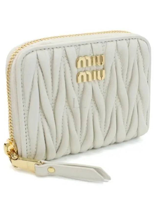 Matelasse Nappa Leather Coin Wallet White - MIU MIU - BALAAN 2