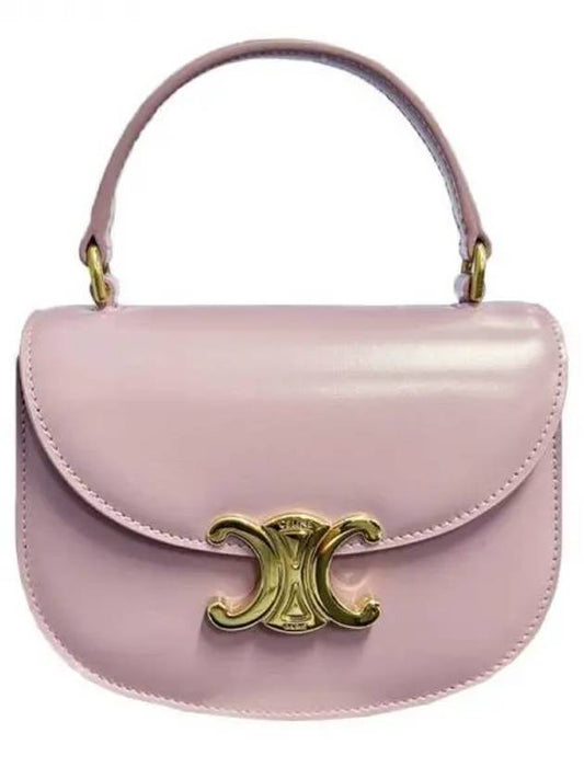 Besace Clea Triomphe Small Shiny Calfskin Tote Bag Petal - CELINE - BALAAN 2