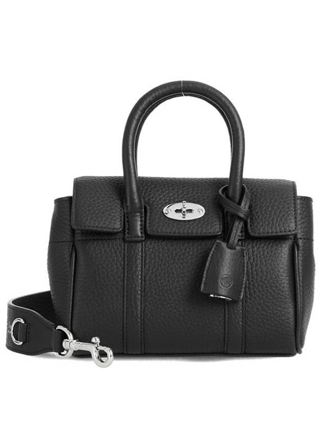 Bayswater Mini Heavy Grain Shoulder Bag Black - MULBERRY - BALAAN 2