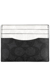 Color Block Signature Canvas Card Wallet Charcoal - COACH - BALAAN 2
