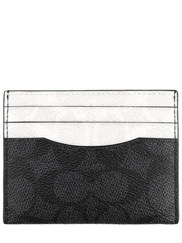 Color Block Signature Canvas Card Wallet Charcoal - COACH - BALAAN 2