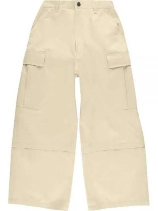 Wide Cargo Pants Beige - AMI - BALAAN 2