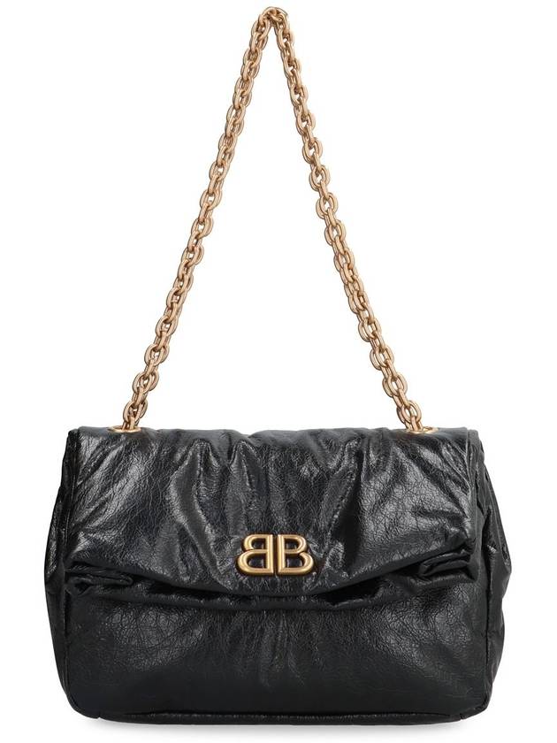 Monaco Small Chain Shoulder Bag Black - BALENCIAGA - BALAAN 2