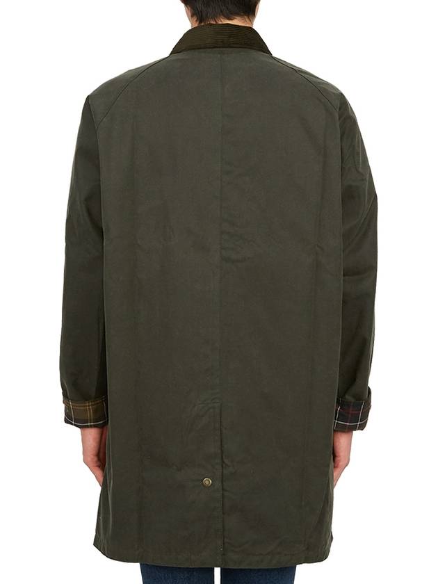 Men's Macklow Wax Zip Up Jacket Olive - BARBOUR - BALAAN 9