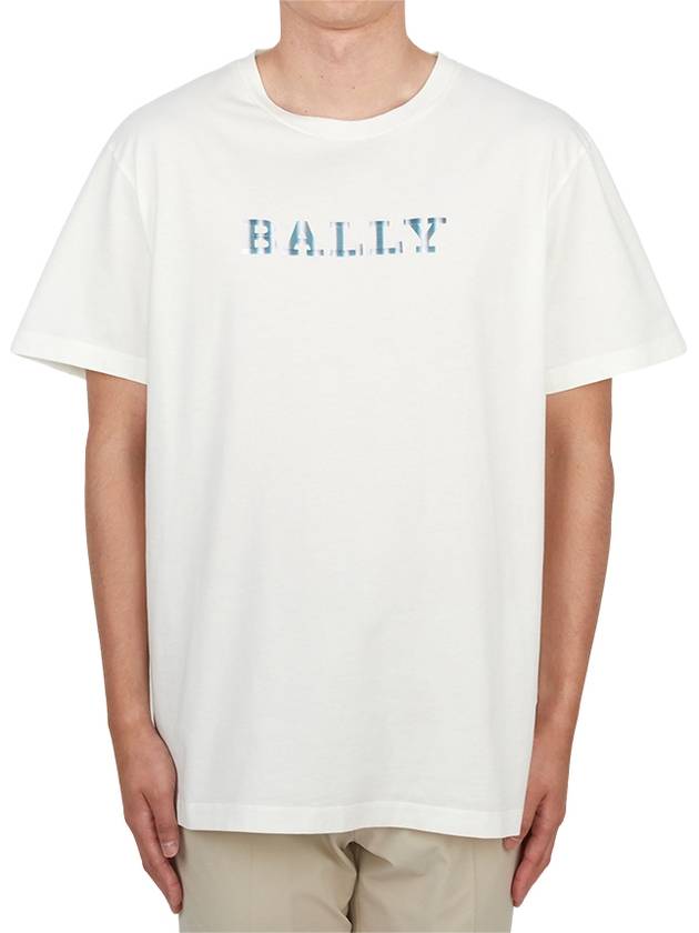 Men s Short Sleeve T Shirt M5BAC09F 101 - BALLY - BALAAN 1