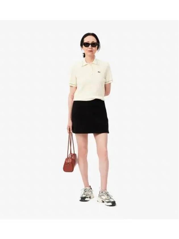 Women s Wool Miniskirt Black - LACOSTE - BALAAN 1