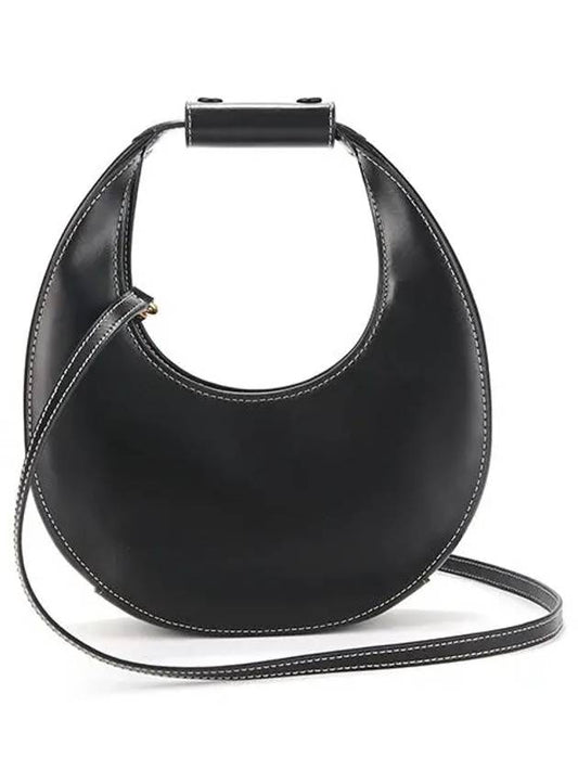 Women's Mini Moon Leather Tote Bag Black - STAUD - BALAAN 2