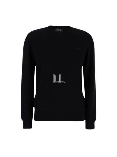 Philo Embroidered Logo Wool Knit Top Black - A.P.C. - BALAAN 2