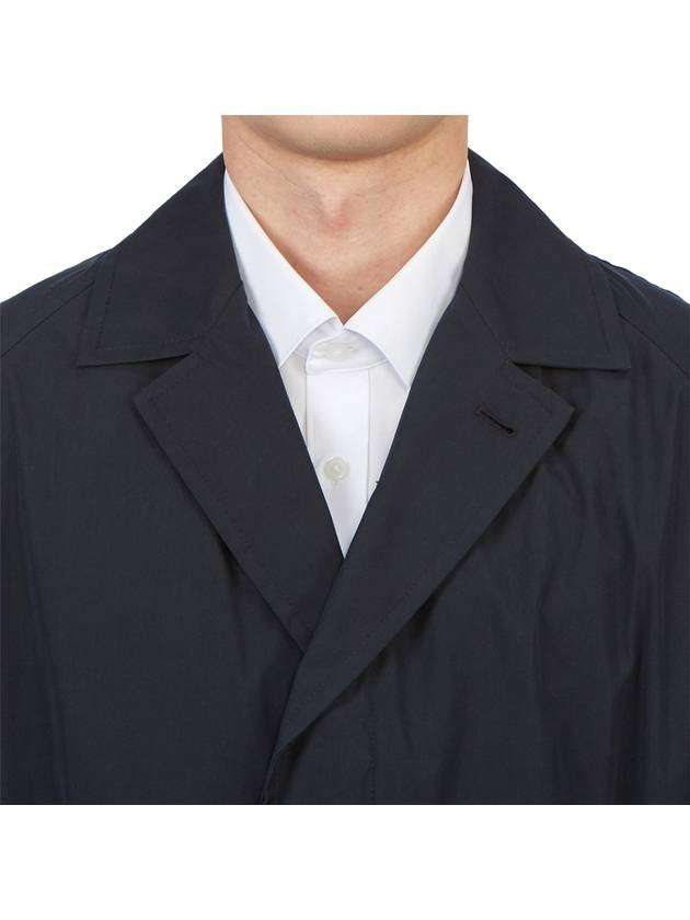 Cotton Blend Over Single Coat Navy - PRADA - BALAAN 9