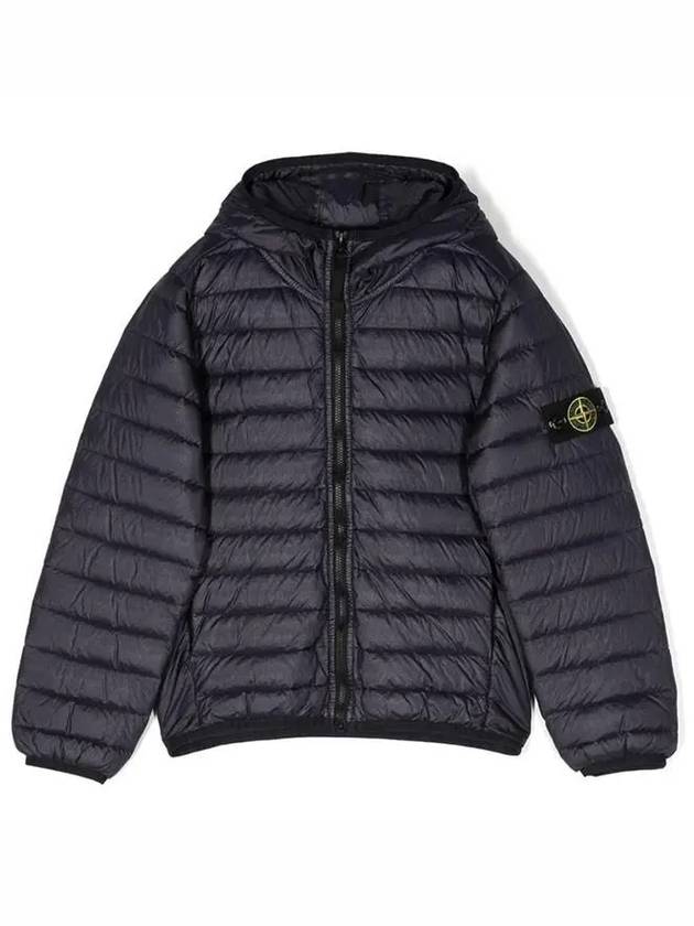 Kids Loom Woven Chembers R Nylon Zip Up Hoodie Navy - STONE ISLAND - BALAAN 2