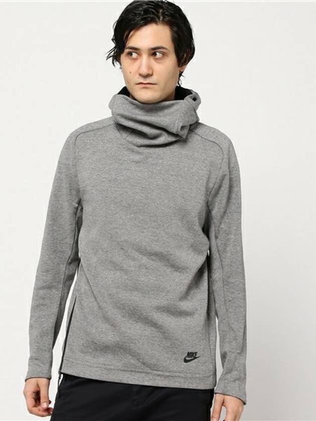 01805215091Tech fleece pullover funnel neck hooded tshirtgray - NIKE - BALAAN 3