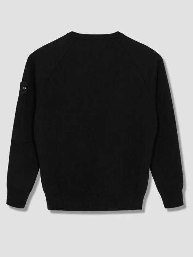 Ghost Piece Soft Cotton Knit Top Black - STONE ISLAND - BALAAN 3