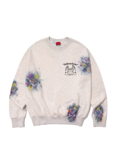 Hand Spray Dyed Sweatshirt Ivory - CONECTX - BALAAN 2