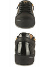 Frankie Crocodile Effect Low-Top Sneakers Black - GIUSEPPE ZANOTTI - BALAAN 7