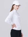 Half Zip-up Ice Cool Functional Material Collar Ribbon Decoration White T-shirt DO3242TS60 - DOYOUKNOWMC GOLF WEAR - BALAAN 3