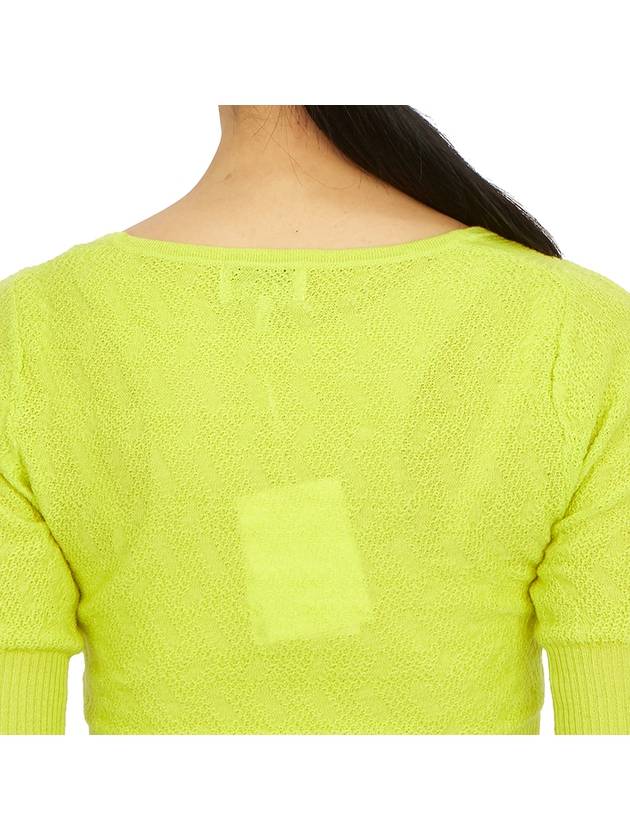 Merino Wool Knit Top Green - GANNI - BALAAN 8