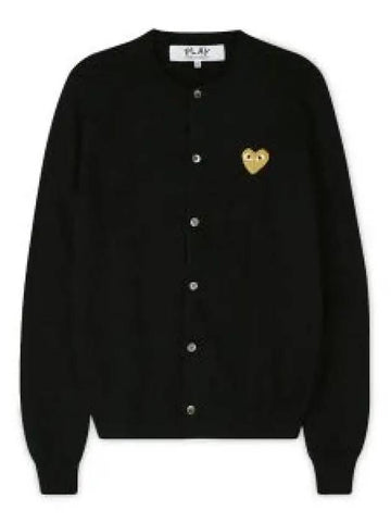 24 AZ N049 051 1 Gold Heart Waffen Wool Cardigan 1331797 - COMME DES GARCONS - BALAAN 1