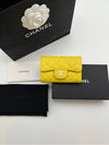 Classic Gold Hardware Grained Calfskin Card Wallet Yellow - CHANEL - BALAAN 2