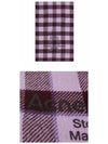 CA0155 CYU logo print wool check scarf purple lilac scarf TJ - ACNE STUDIOS - BALAAN 4