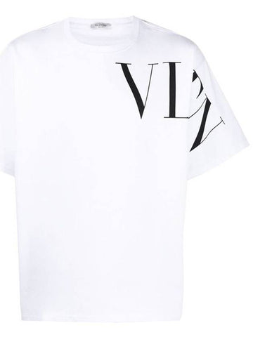 VLTN Logo Overfit Short Sleeve T-Shirt White - VALENTINO - BALAAN 1