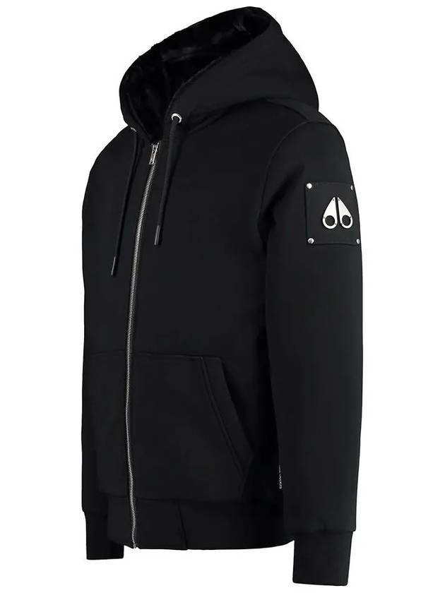 Classic Bunny Zip Up Hoodie Black Lining Black - MOOSE KNUCKLES - BALAAN 4