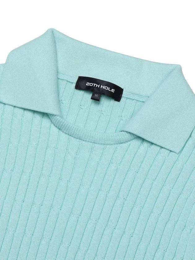 Cable Tone & Tone Logo Knit Women MINT - 20THHOLE - BALAAN 7