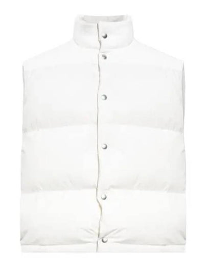 Button Padded Cotton Vest White - BOTTEGA VENETA - BALAAN 2