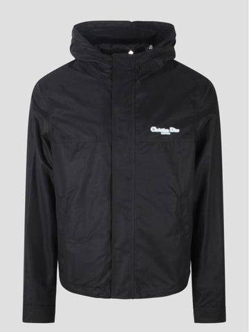 Couture Blended Cotton Windbreaker Black - DIOR - BALAAN 1