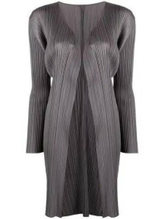 Pleated cardigan gray JA108 12 PP38JA108 1205430 - ISSEY MIYAKE - BALAAN 1