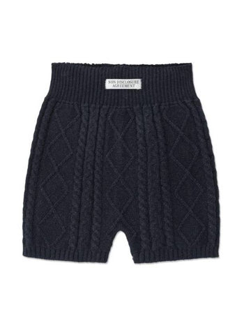 Twisted Knit Shorts Navy - NDA - BALAAN 1