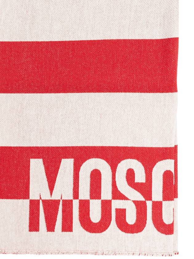 Moschino Scarf With Logo, Unisex, Red - MOSCHINO - BALAAN 3