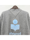 Moby Logo Print Sweatshirt Grey Ice Blue - ISABEL MARANT ETOILE - BALAAN 4