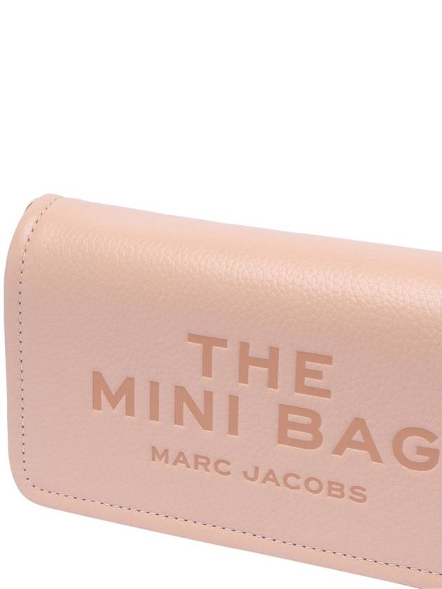 'The Mini Bag' Pink Crossbody Bag With Logo Detail In Hammered Leather Woman - MARC JACOBS - BALAAN 4