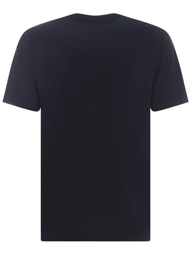 Logo Print Crew Neck Cotton Short Sleeve T-shirt Navy - MARNI - BALAAN 4