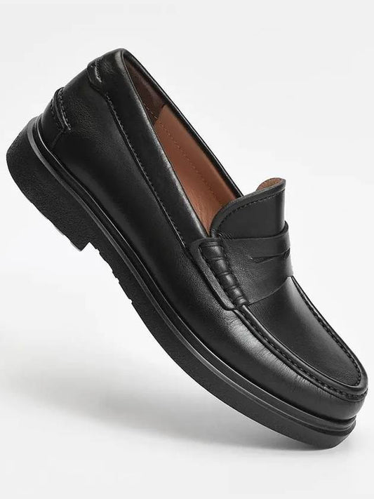 742243 Penny Loafer Shoes Black - SALVATORE FERRAGAMO - BALAAN 1