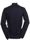 Logo Detail Zipper Neck Cotton Blend Knit Top Navy - HUGO BOSS - BALAAN 3