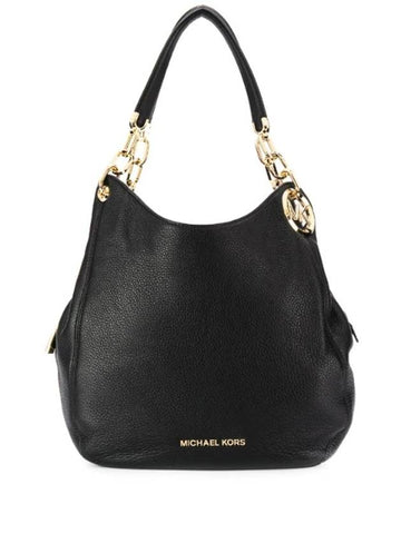 Lillie Large Pebbled Leather Shoulder Bag Black - MICHAEL KORS - BALAAN 1