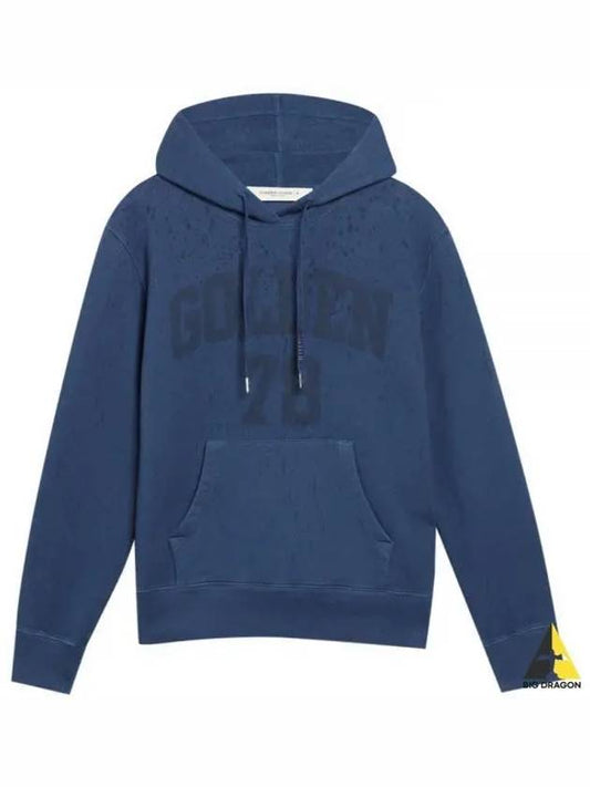 Journey Collection Hoodie Blue GMP01224 P000818 - GOLDEN GOOSE - BALAAN 1