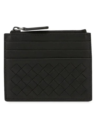 Intrecciato Zipper Card Wallet Black - BOTTEGA VENETA - BALAAN 2