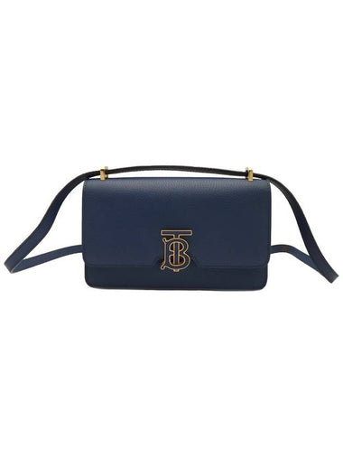 Blue Leather Grainy Mini TB Cross Bag 8063125 - BURBERRY - BALAAN 1