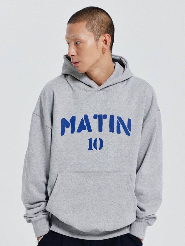 V Heavy Hood Sweat Matin Hoodie Melange Grey - DE GRAND MATIN - BALAAN 2